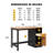 SOLID WOOD DESK IN BLACK & NATURAL HONEY