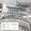 Ensemble de courtepointe 100% coton 98 po x 90 po DDUOXIN - 1 courtepointe avec 2 taies décoratives-117568482