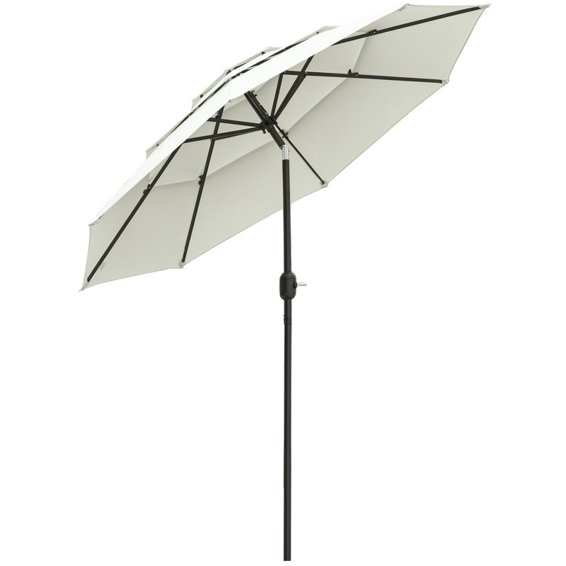 Parasol de marché d'extérieur 3 niveaux Granberry, Beige