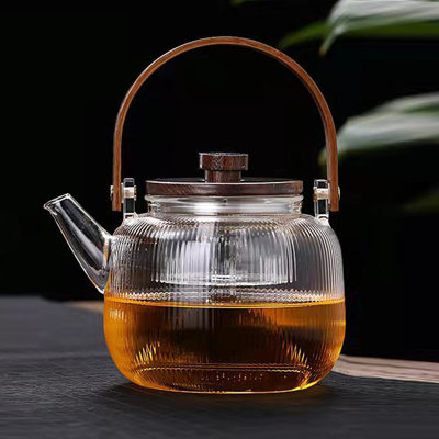 Théière en verre borosilicaté résistant à la température (1200 ml) version 2