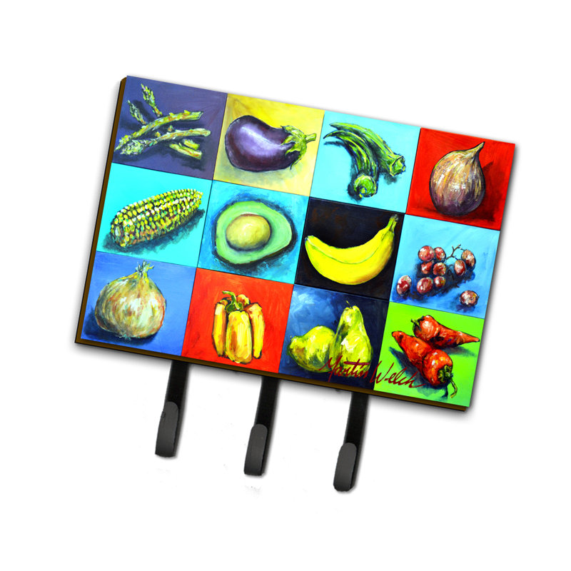Metal Wall Organizer with Key Hooks