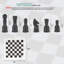 Jeu d'échecs fait à la main en marbre blanc et noir-87347234