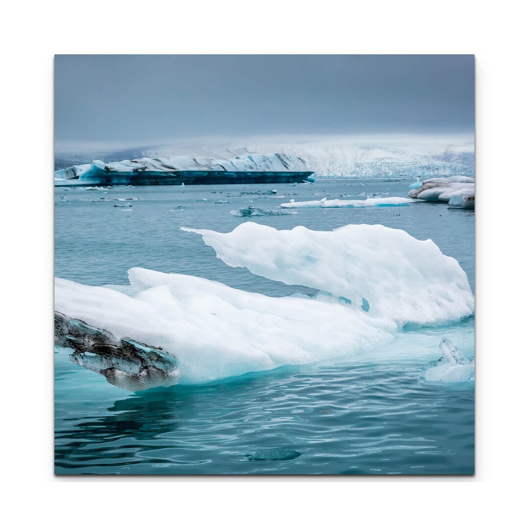 Leinwandbild Blaue Eisschollen