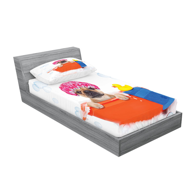 Multicolore ensemble de draps et taies décoratives Ambesonne, Ensemble de draps pour taille de lit simple TG ave