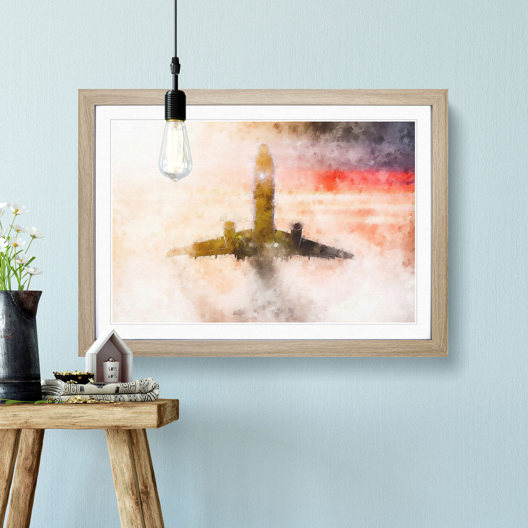 Airplane Lost In The Sky - Picture Frame Painting