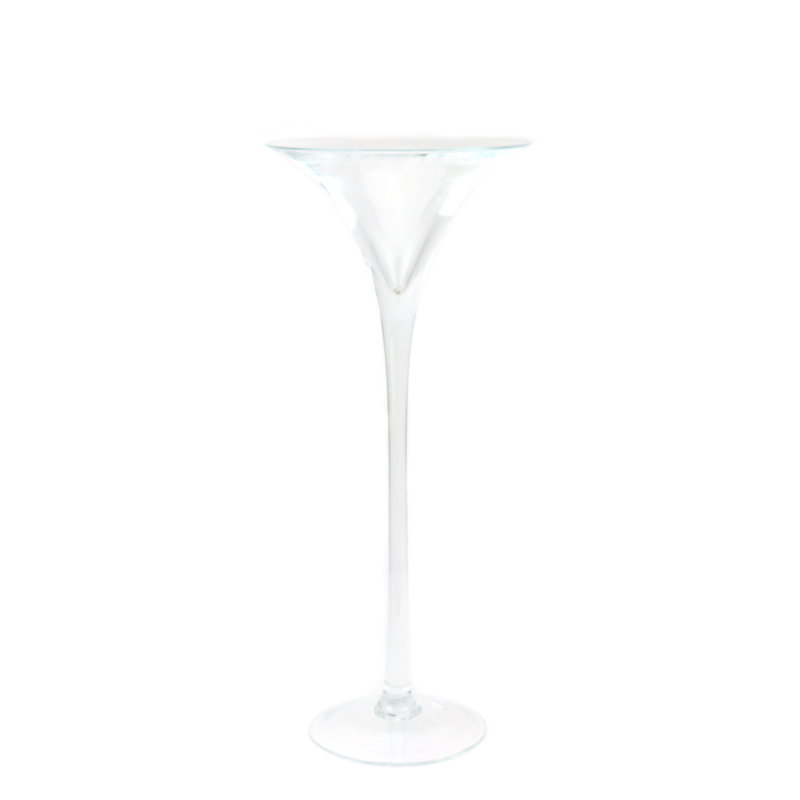 Seranade Candleholder, 16" H x 6.5" W x 6.5" D, Clear