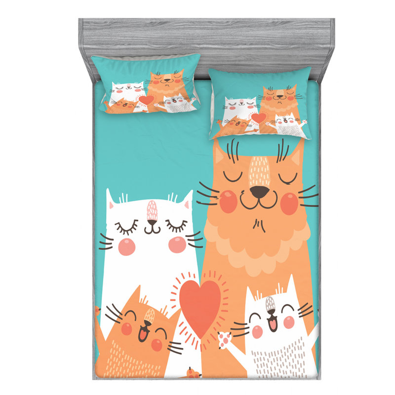 Microfiber Sheet Set, Full Sheet Set with Fitted Sheet