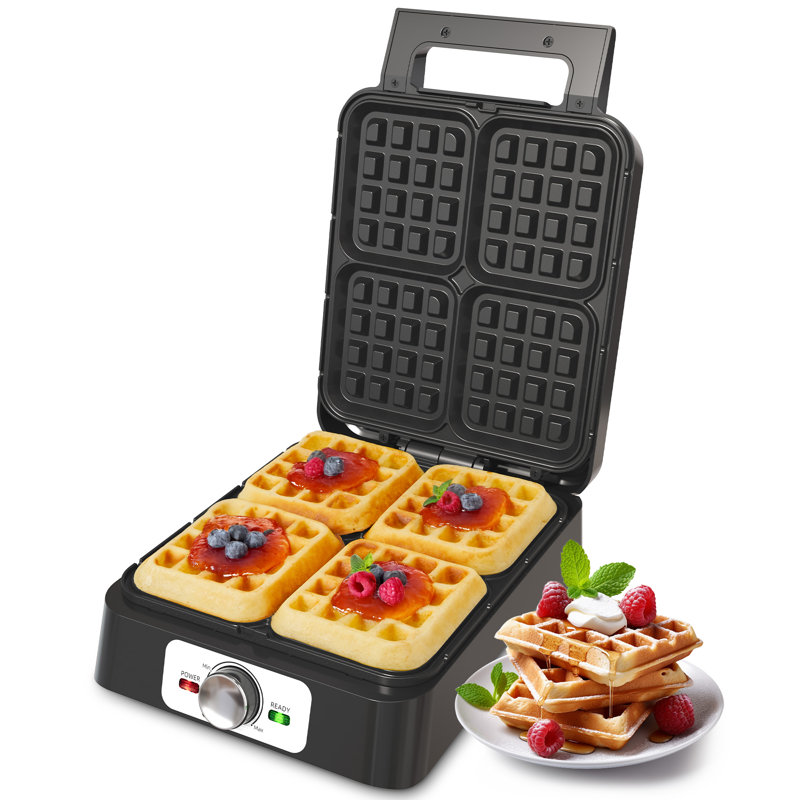 4-Slice Waffle Maker With Adjustable Temperature Control