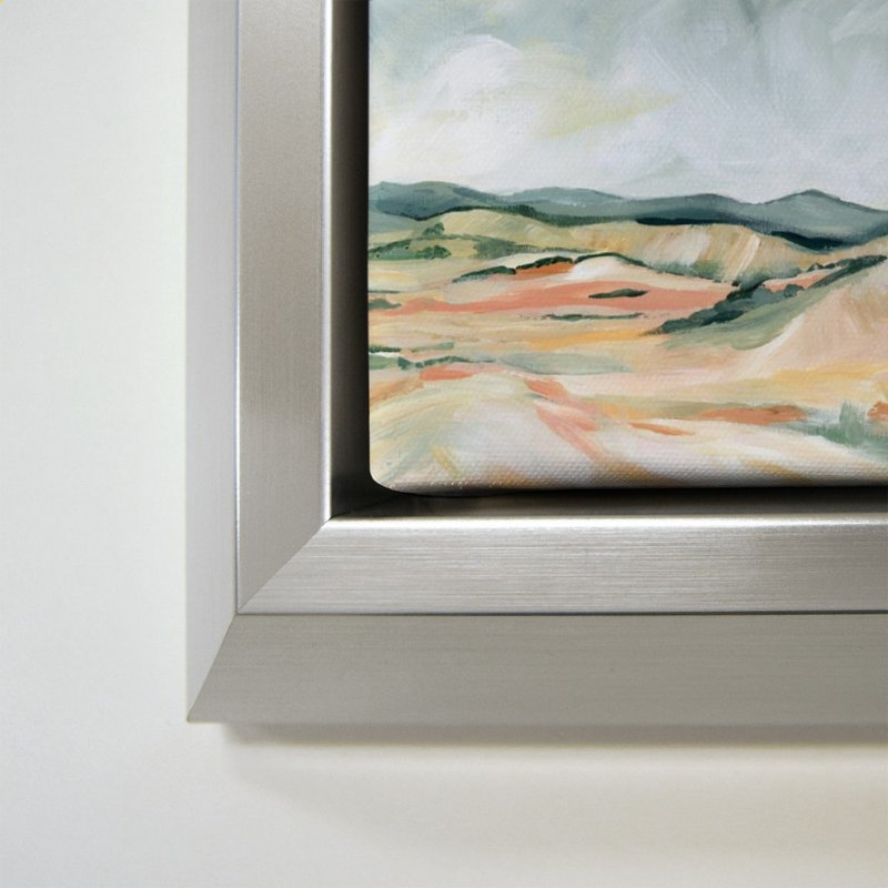 «Vermillion Landscape III» par Katrina Pete - impression sur toile, 44" H x 34" W, Silver