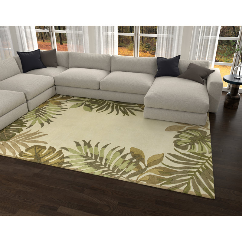 Vredenburgh Hand Tufted Wool Indoor Rug, Rectangle 5' x 8'