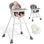 Chaise haute portative à hauteur réglable 3-en-1 pour bébé avec harnais de sécurité et repose-pieds