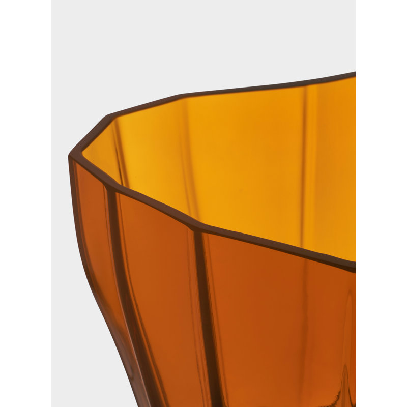 Reed Handmade Glass Table Vase, Amber