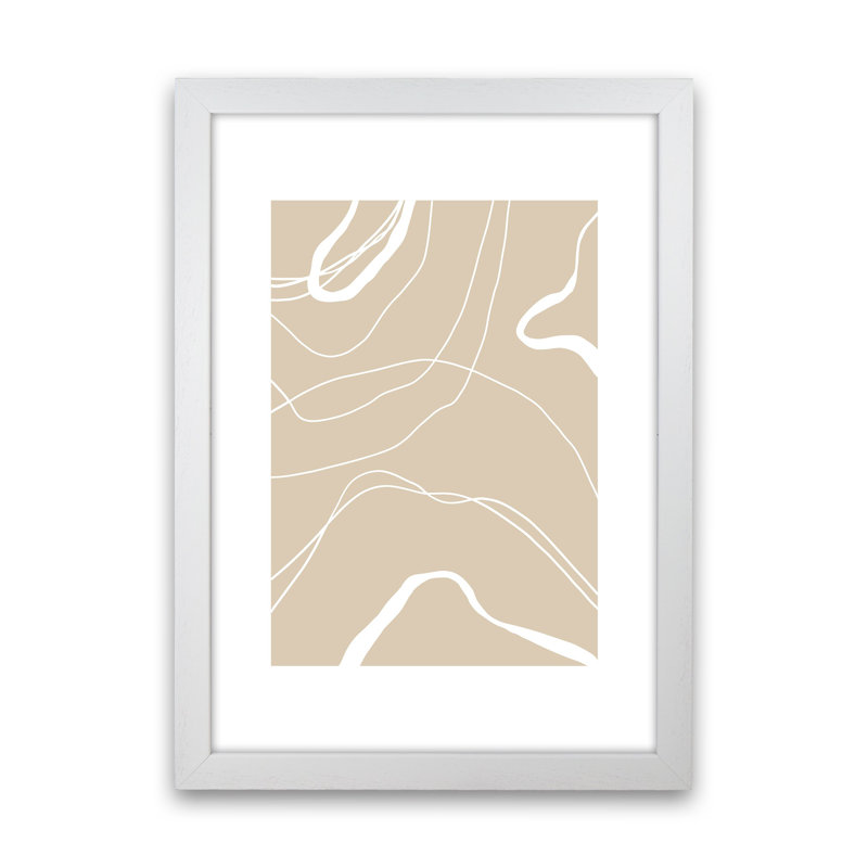 Mica Sand Swirls N24 by Pixy Paper - Print, White Framed, 29.7cm H x 21cm W x 3cm D