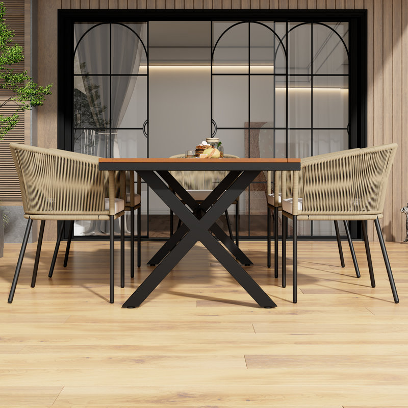 6 - Person Patio Dining Set with Rectangular Table