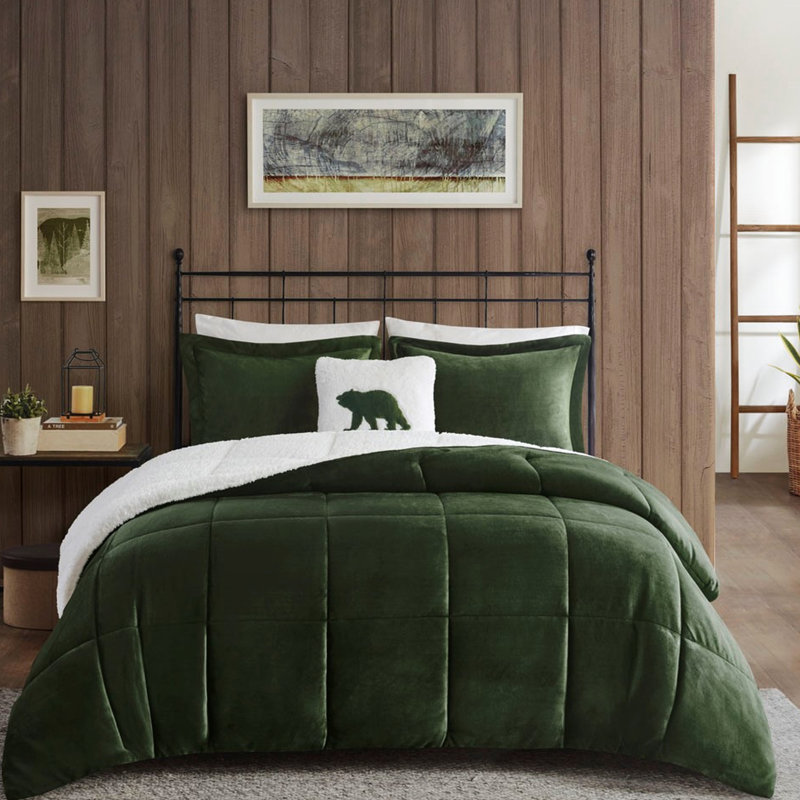 Très grand lit en duvet - +, l 102 po x L 86 po, lavable à la machine, 2 taies décoratives et 1 coussin décoratif avec