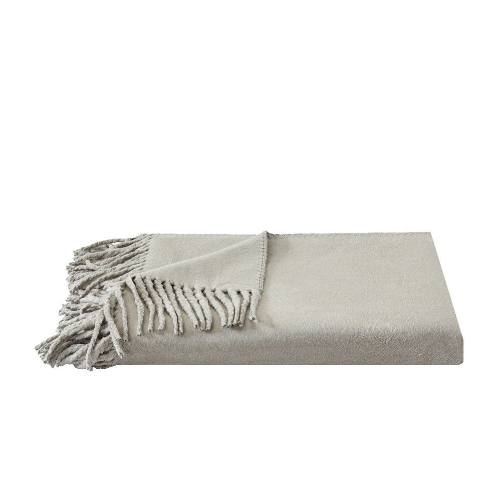 Adonia Silk Throw Blanket, Gray