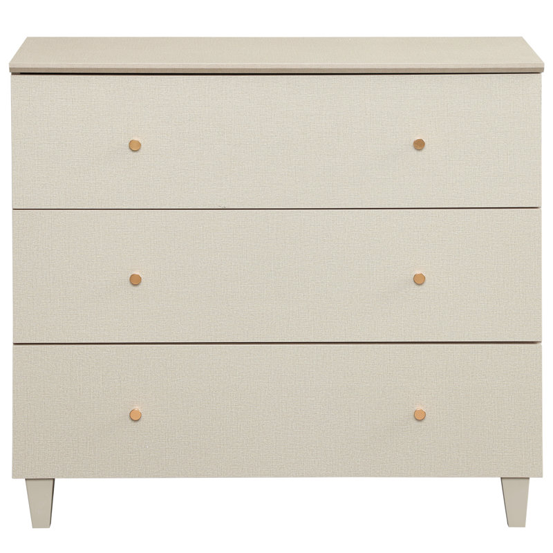 3-Drawer Kids Dresser, Beige Linen
