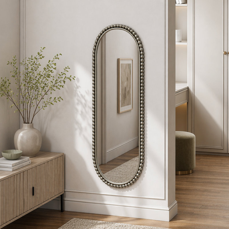 Miroir rétro Iron Art, effet antique, suspension murale, Argent