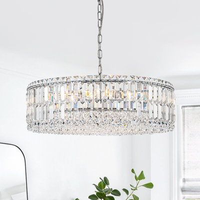 8 - Light Chandelier with Crystal Accents