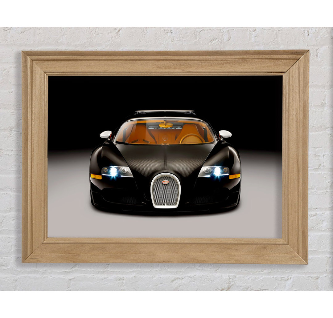 Bugatti Veyron Schwarz - Bilderrahmen Kunstdrucke