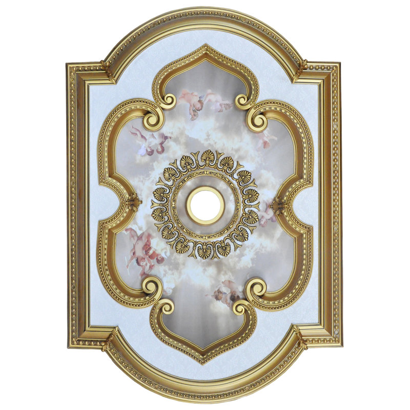 Médaillon de plafond à cadre antique ange
