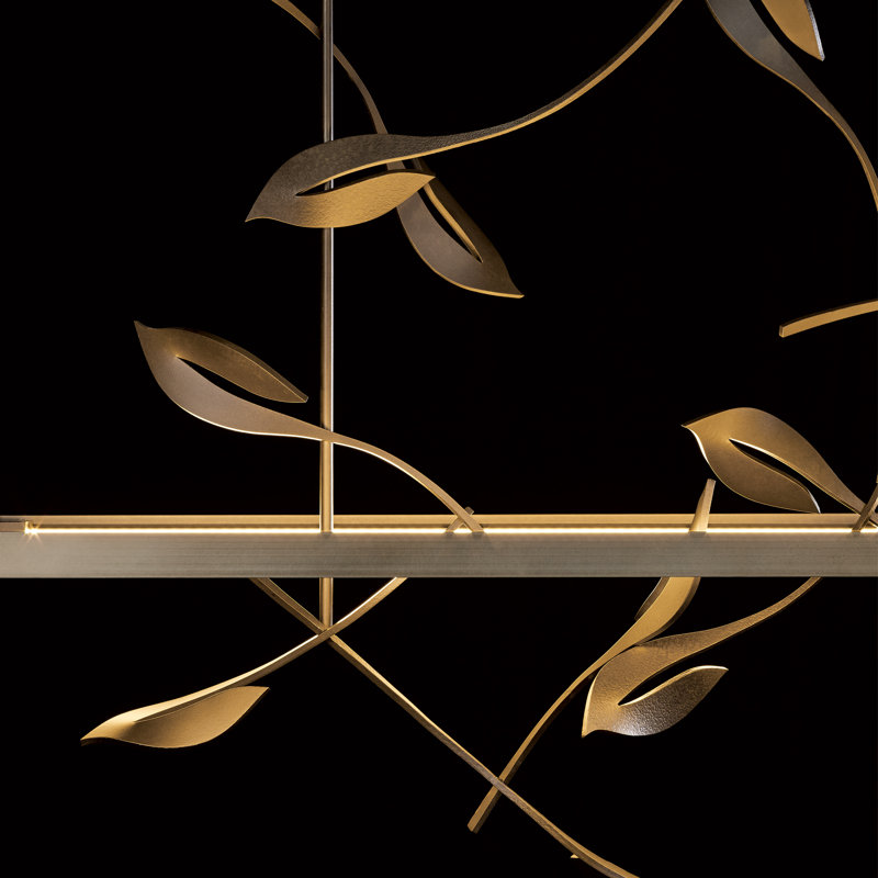 Luminaire suspendu linéaire à DEL Four Seasons, Basse, Fumée foncée