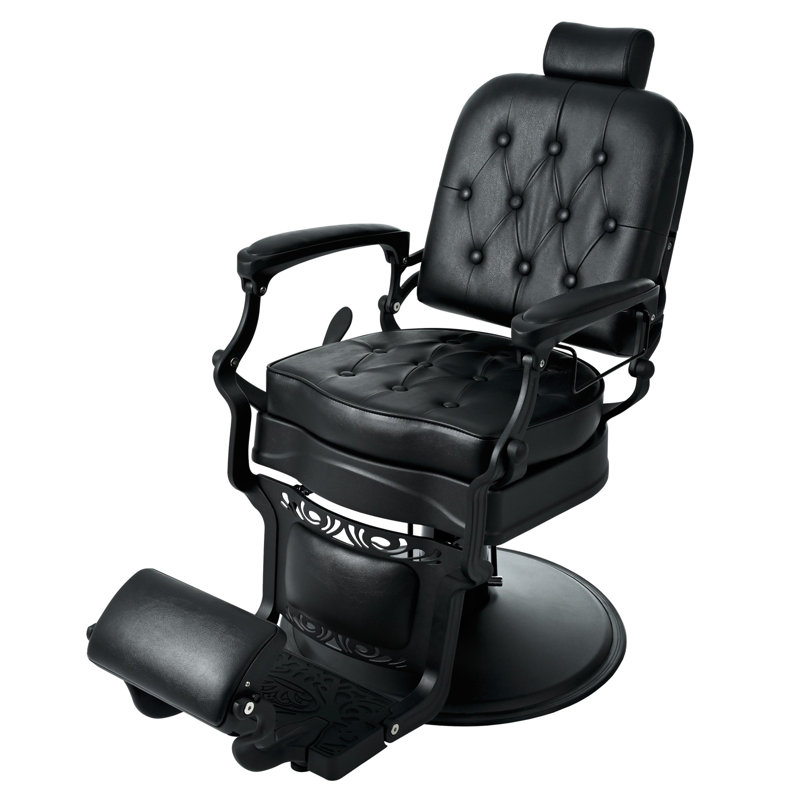 Fauteuil de coiffeur inclinable rétro robuste