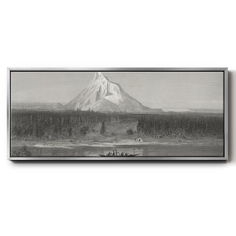«Mount Hood from the Columbia», toile encadrée, H 8 po x l 20 po