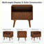Table de chevet 22 po Mid-Century Modern