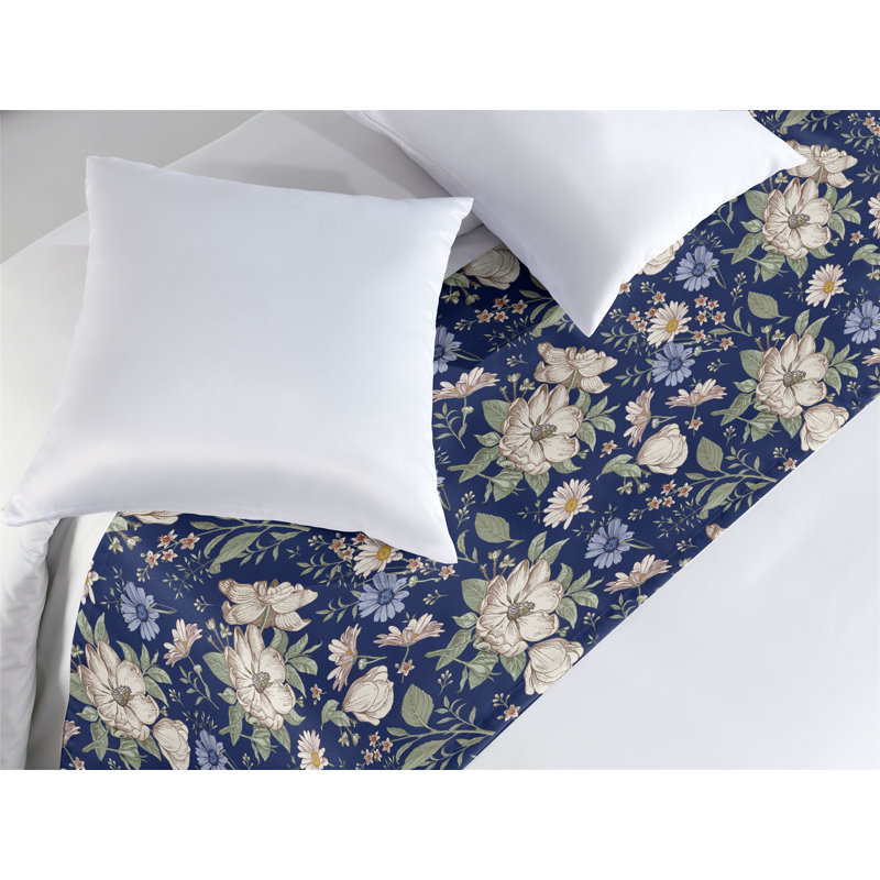 Chemin de table à motif floral Ambesonne, Très grand lit