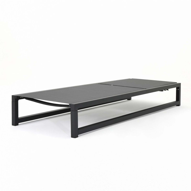 Chaise longue, Gris, Noir