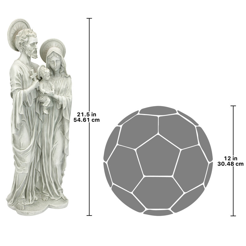 Statue de la Sainte Famille, H 21,5 po x l 8 po x P 6 po