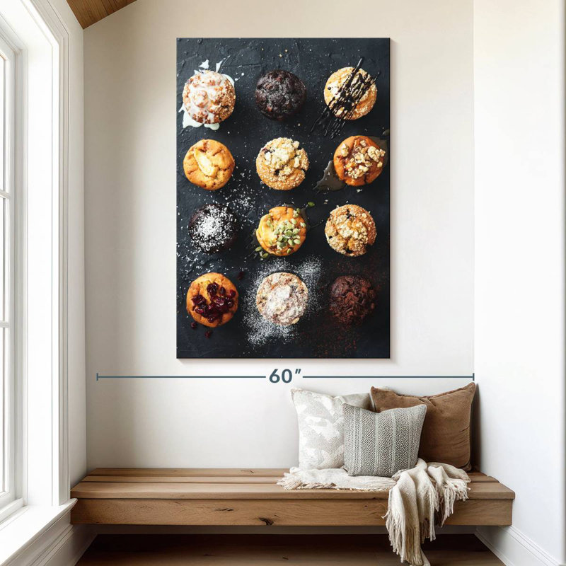 Yarlin Muffins, 51" H x 34" W
