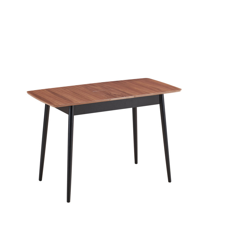Table de salle à manger naturelle et noire avec rallonge Bufferfly