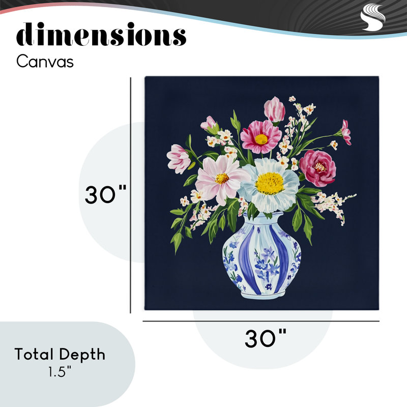 Vase Spring Chinoiserie, design par Yen, H 30 po x l 30 po