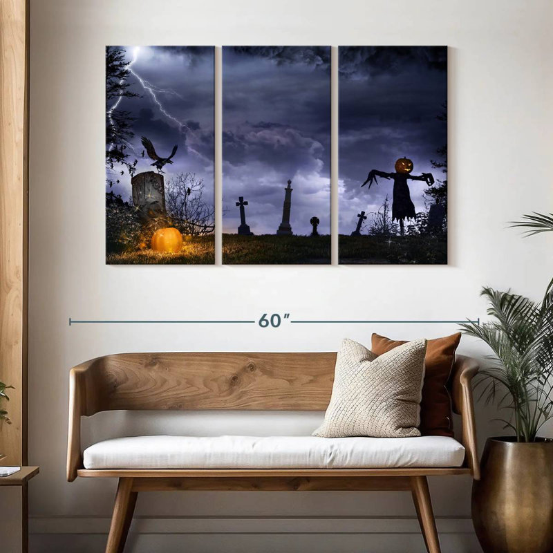 Kelan Horror Graveyard Scarecrow, 32" H x 50" W