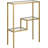 Modern Brass Rectangular Console Table For Entryway, Living Room, Or Hallway Accent