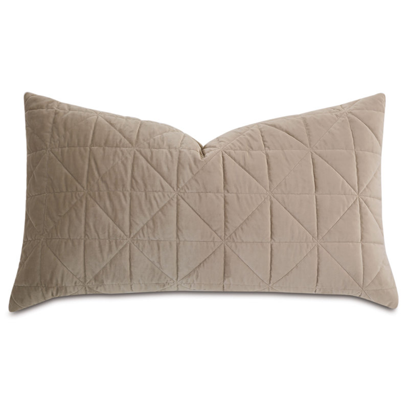 Nova Quilted Velvet Sham, Fawn, King