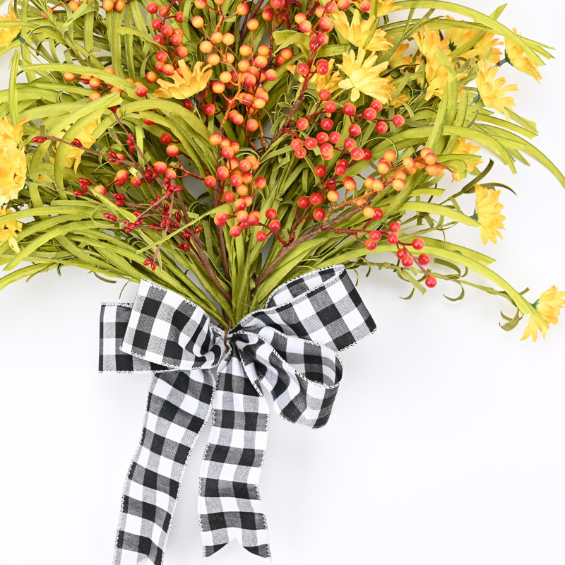 Ornement de porte en fausse grappe de fleurs fabriquées à la main