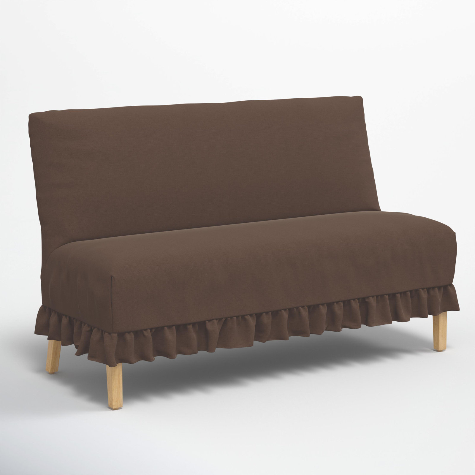Maggie 57" Bench, Classic Chocolate Linen