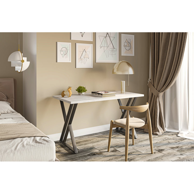 Metal Base Dining Table, 72cm H x 120cm W x 60cm D