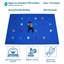 KidCarpet.com Seating Squares Multi on Blue Rug, 7'6"x12' Rectangle-106877279