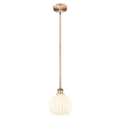 Edison Venetian 1 Light Stem Hung Pendant-616-G1217
