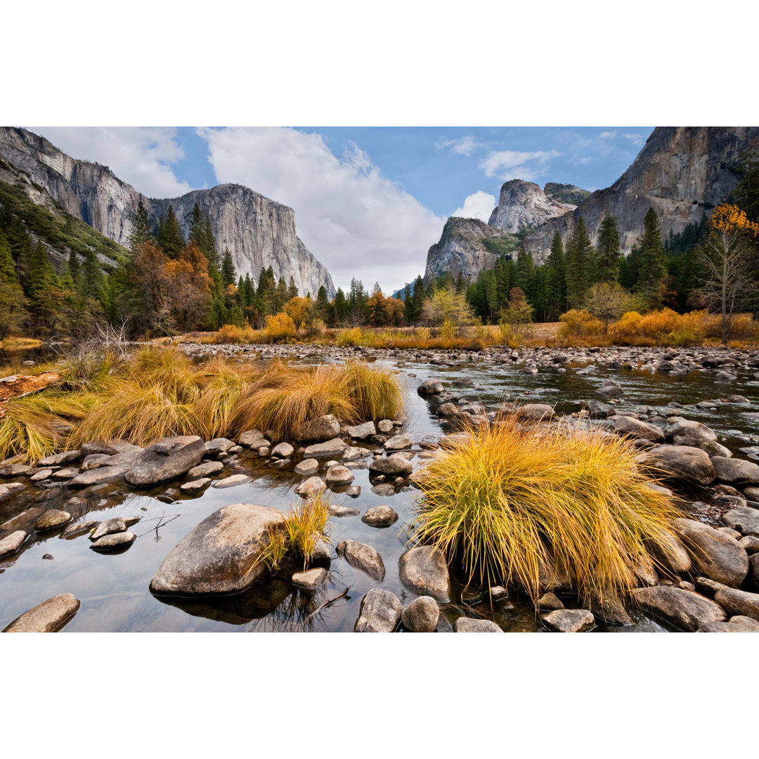 Merced River In The Fall von JeffGoulden - Leinwandbild