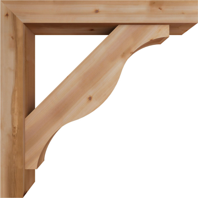 Support Funston Block avec support décalé, 48 X 48, Cèdre rouge occidental de l 7 1/2 po (lisse)
