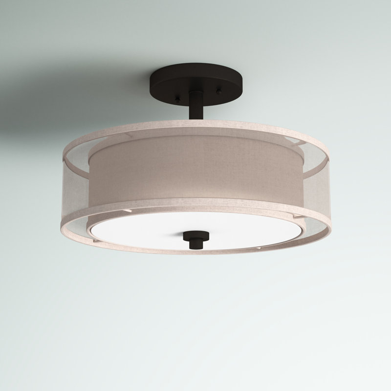 Glass Semi Flush Mount