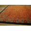 Antique Art Deco Room Size Wool Black Salmon Chinese Rug