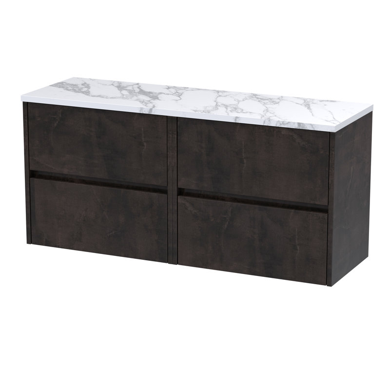 Havana 120.5 mm Double Bathroom Vanity Base, Metallic Slate