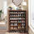 Modern Wooden 6-Tier Shoe Cabinet with Louvered Doors for Stylish and Efficient Footwear Organization-1254565452