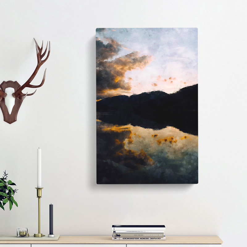 Reflection Of The Clouds And Mountains - Wrapped Canvas, 45cm H x 30cm W x 4cm D